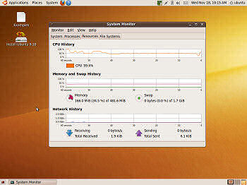 Ubuntu 9.10 up and running :: Ubuntu 9.10 up and running smoothly on on Acer Aspire 1300 series laptop, with only 512 MB RAM and AMD AthlonXP @ 1.6 GHz 